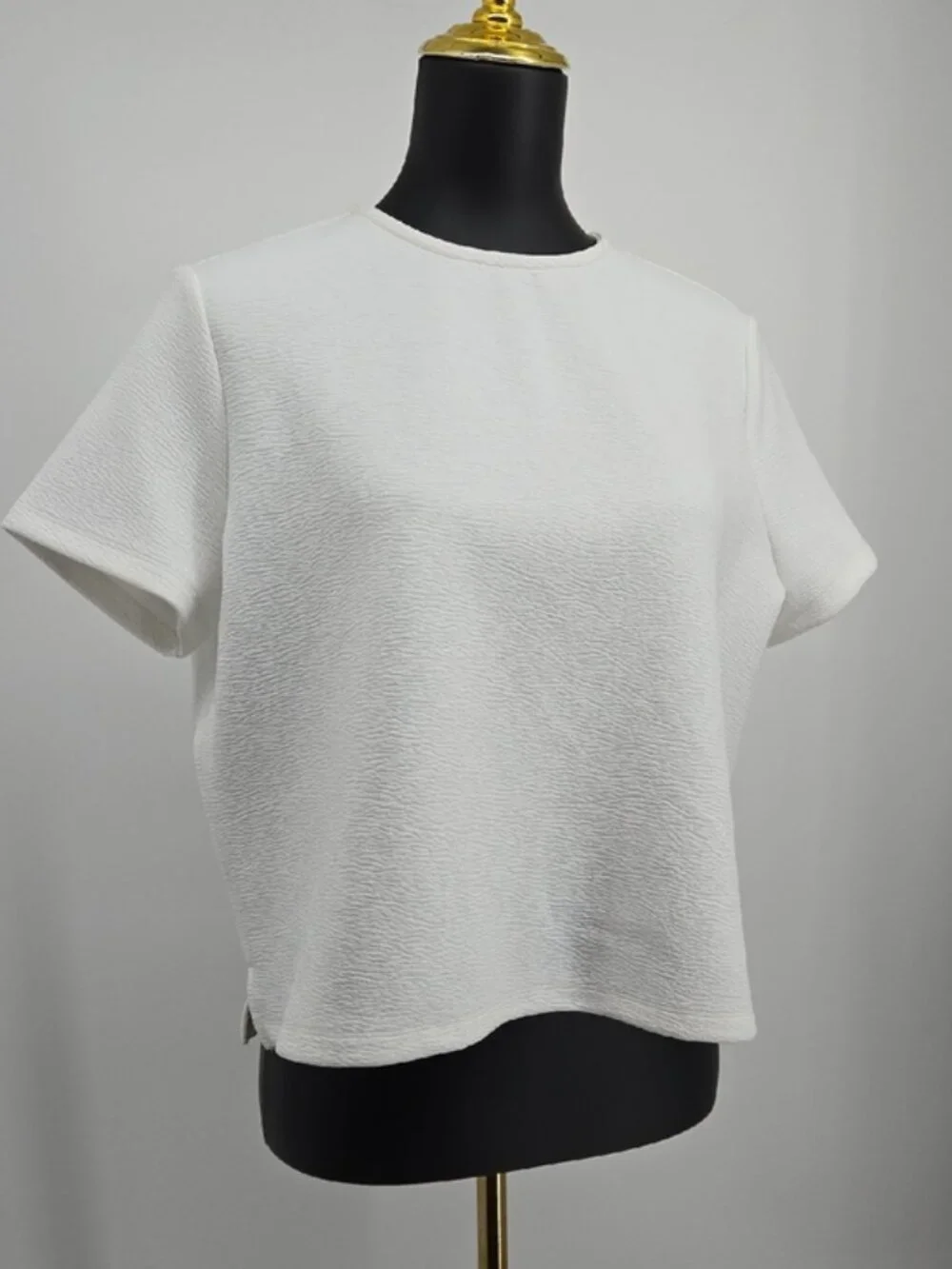 Nordstrom Rack White Textured Tee Size L - Picture 2 of 8